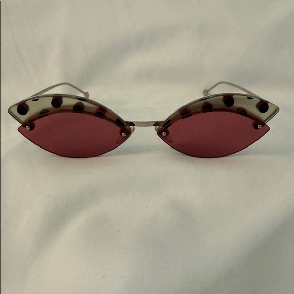 Fendi Accessories - Fendi Stylish Polka Dot Sunglasses - Pink and Black